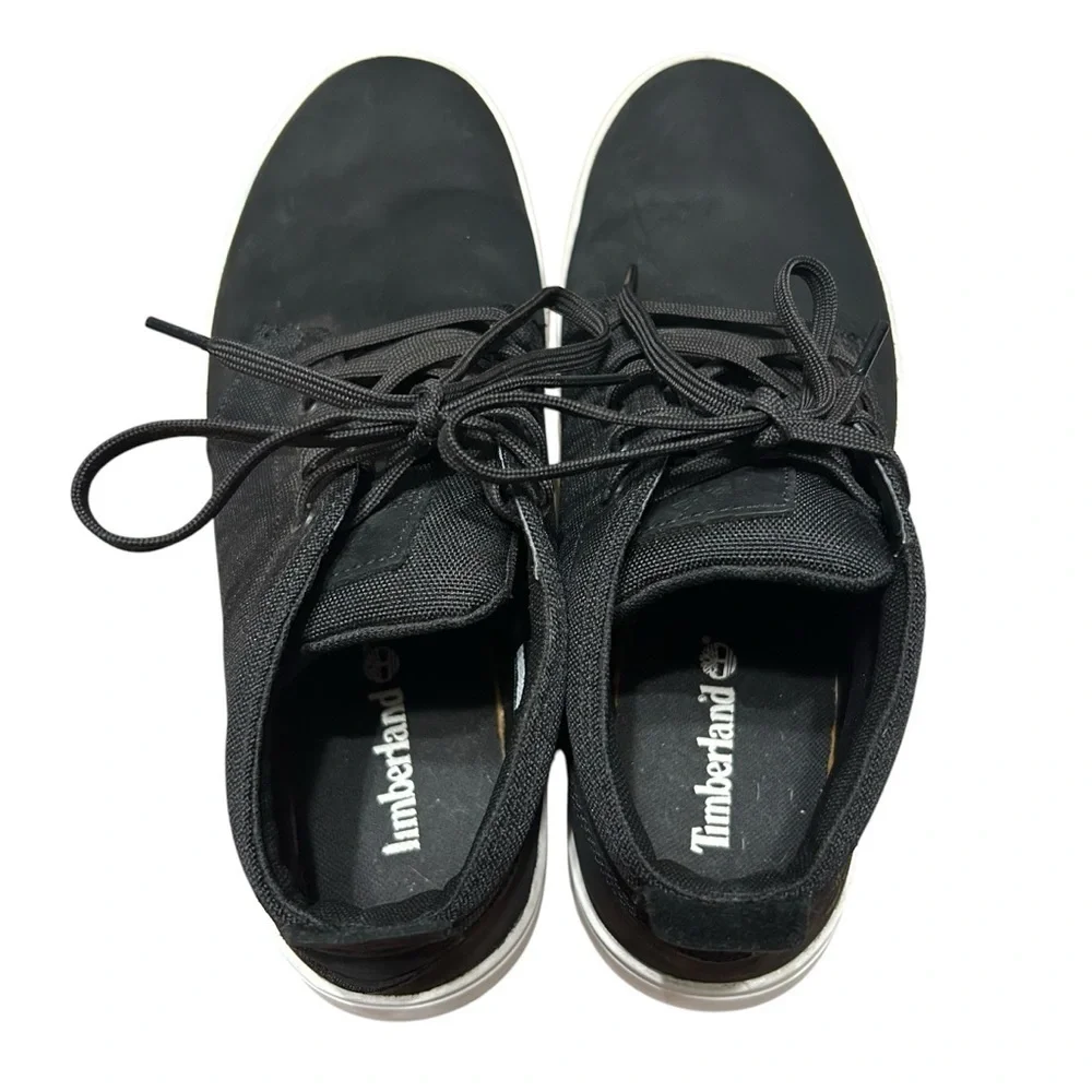 Timberland Men's Davis Square Fabric And Leather Chukka Boots Black/White